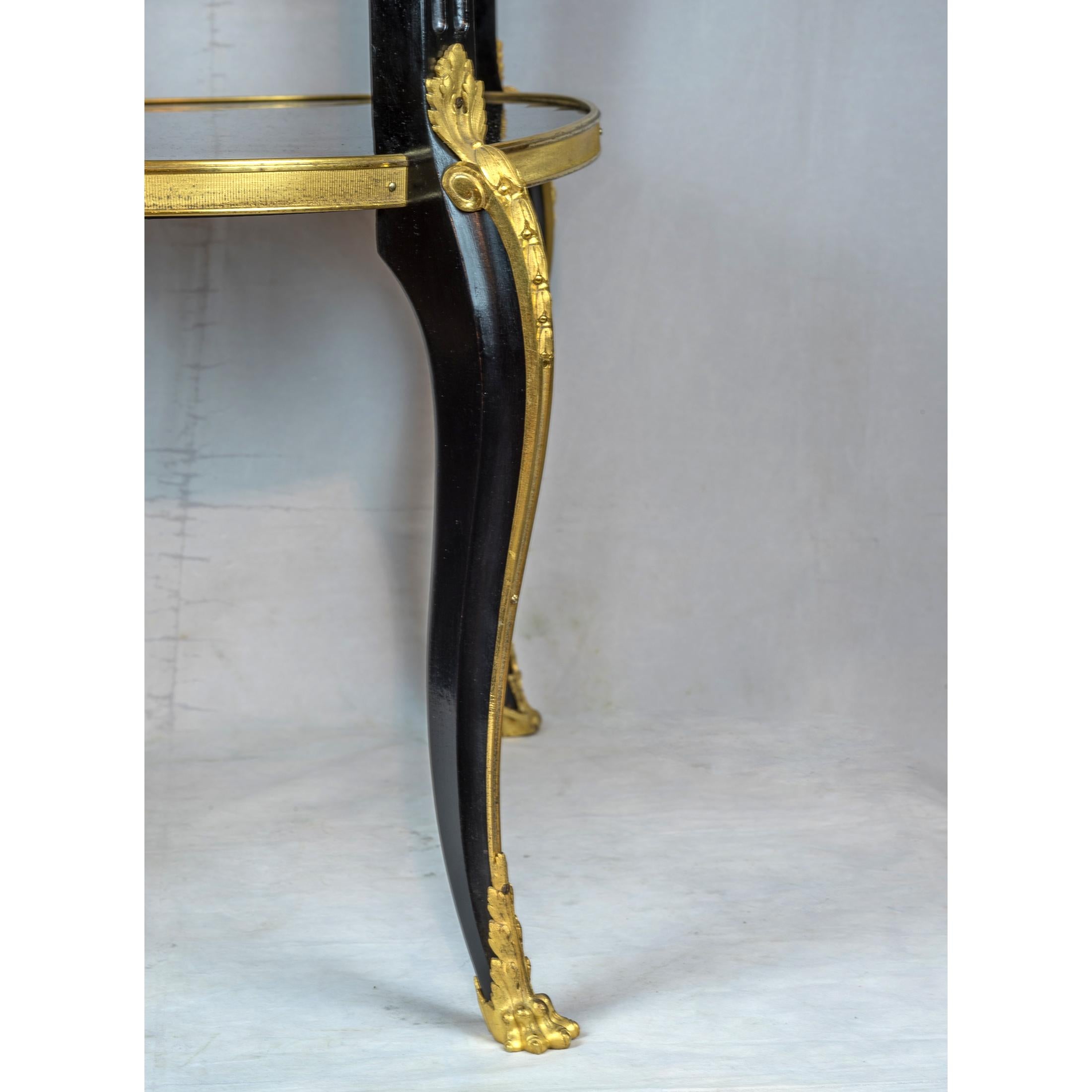 Louis XVI Style Gilt Bronze Mounted Ebonized Writing Table For Sale 2