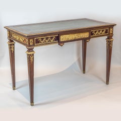 Louis XVI Style Gilt-Bronze Mounted Mahogany Writing Table