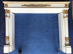Louis XVI Style Gilt Bronze Mounted Statuary Marble Fireplace Mantel