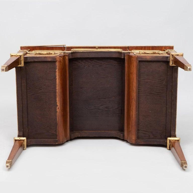 French Design, Louis XVI, Small Desk, Vanity, Brown Parquetry, Marquetry, 1900s For Sale 1