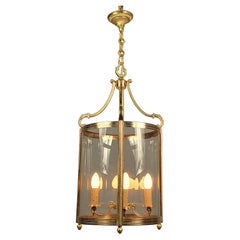 Lanterne de vestibule en bronze doré de style Louis XVI