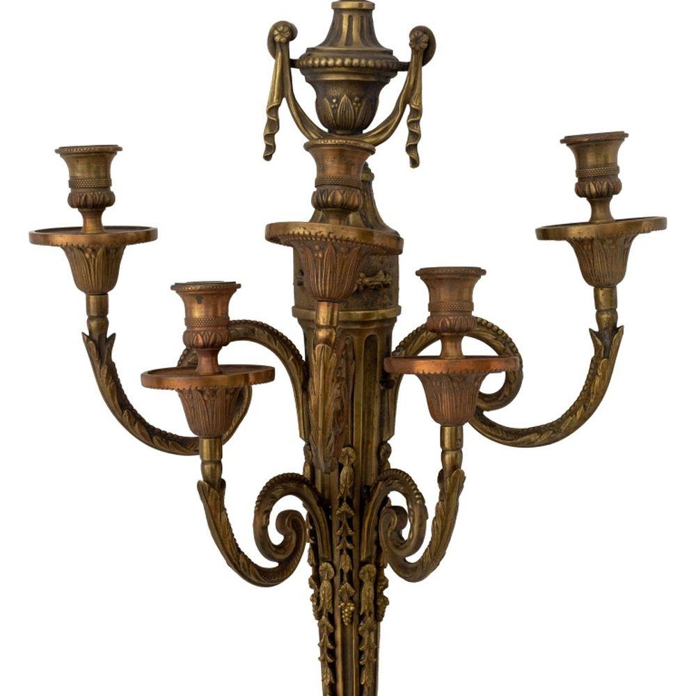 Louis XVI Style Gilt Bronze Wall Appliques, Pair Dorado en venta