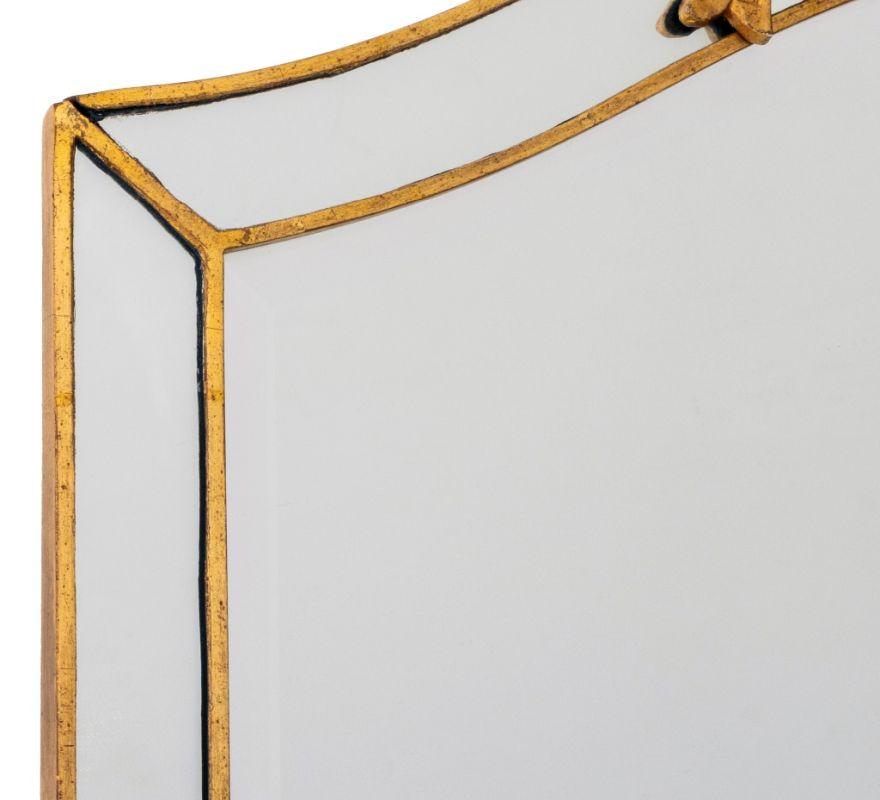 Louis XVI Style Gilt composition marginal framed mirror. Dimensions:  52