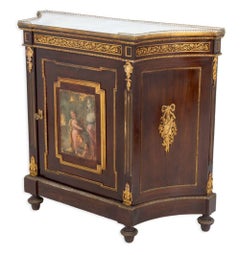 Louis XVI Style Gilt Metal Mahogany Meuble d'Appui