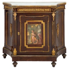 Meuble d'Appui en acajou et métal doré de style Louis XVI