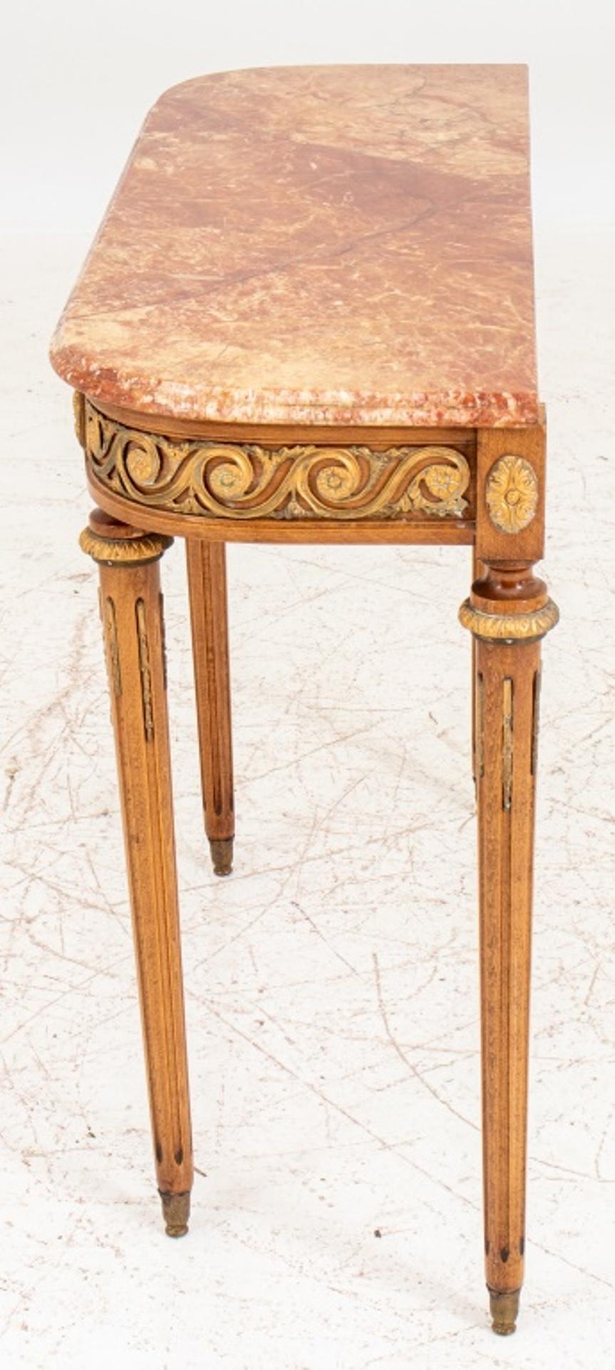 Louis XVI Style Gilt Metal Mounted Console 1