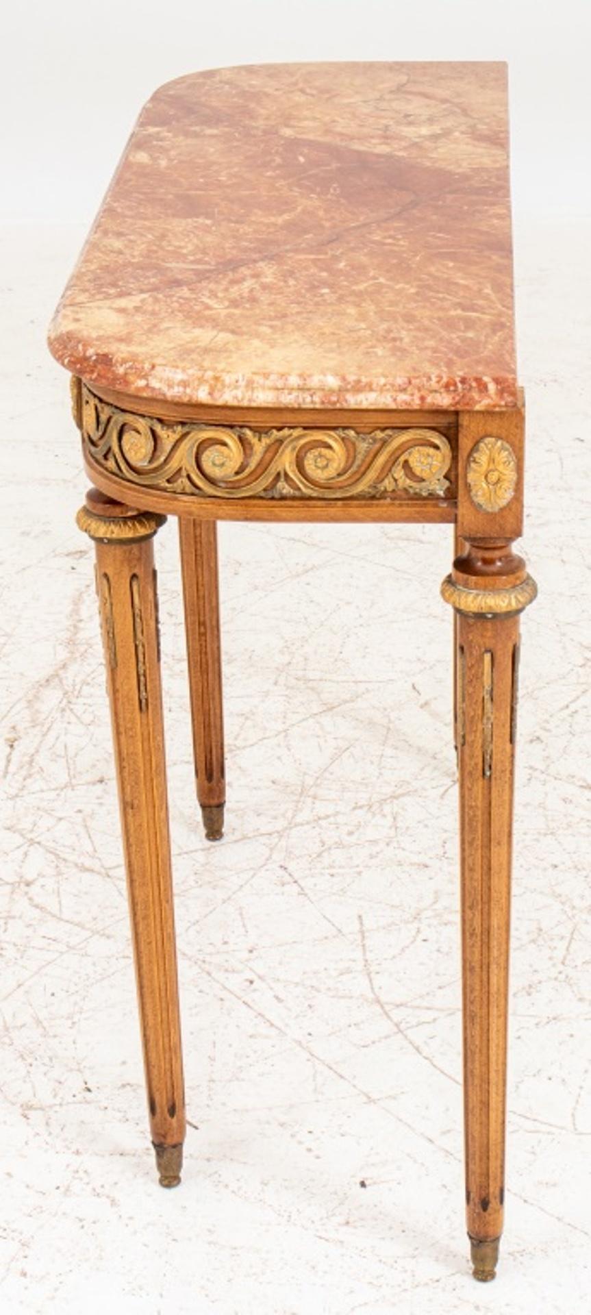 Louis XVI Style Gilt Metal Mounted Console For Sale 1