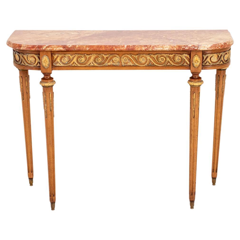 Louis XVI Style Gilt Metal Mounted Console