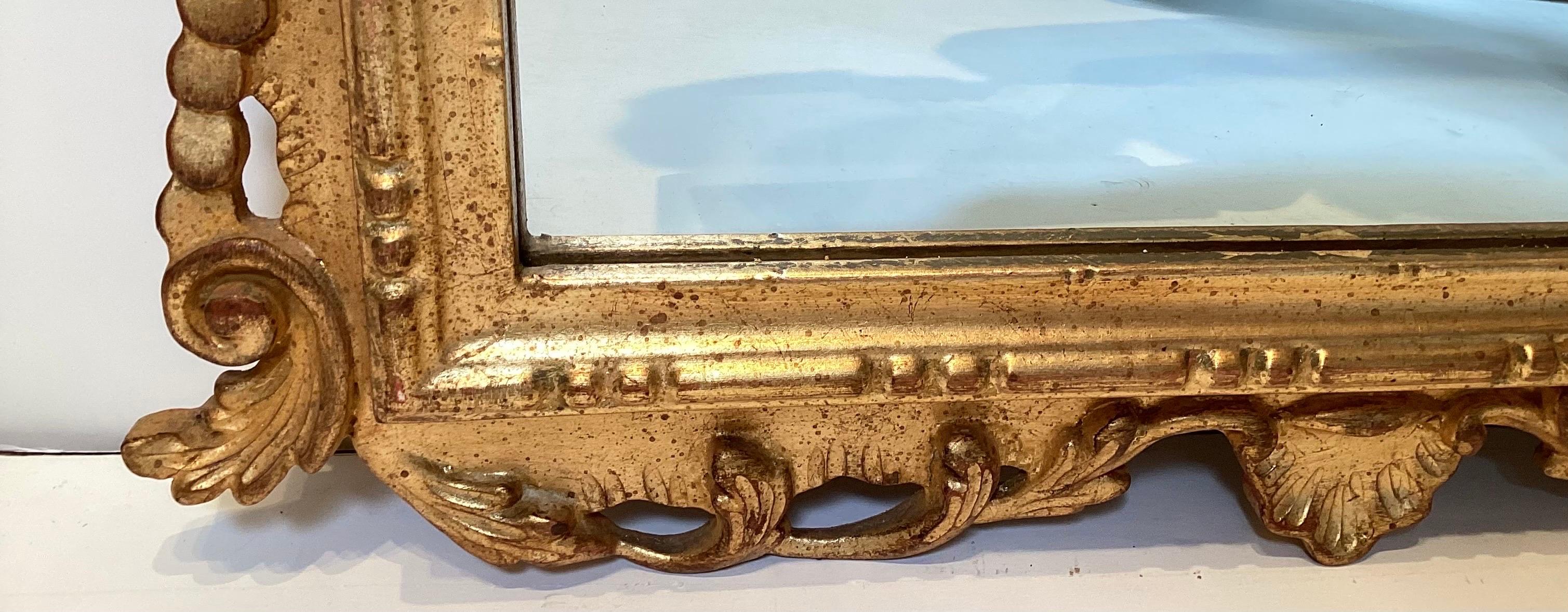 Louis XVI Style Gilt Wood Carved Mirror 1