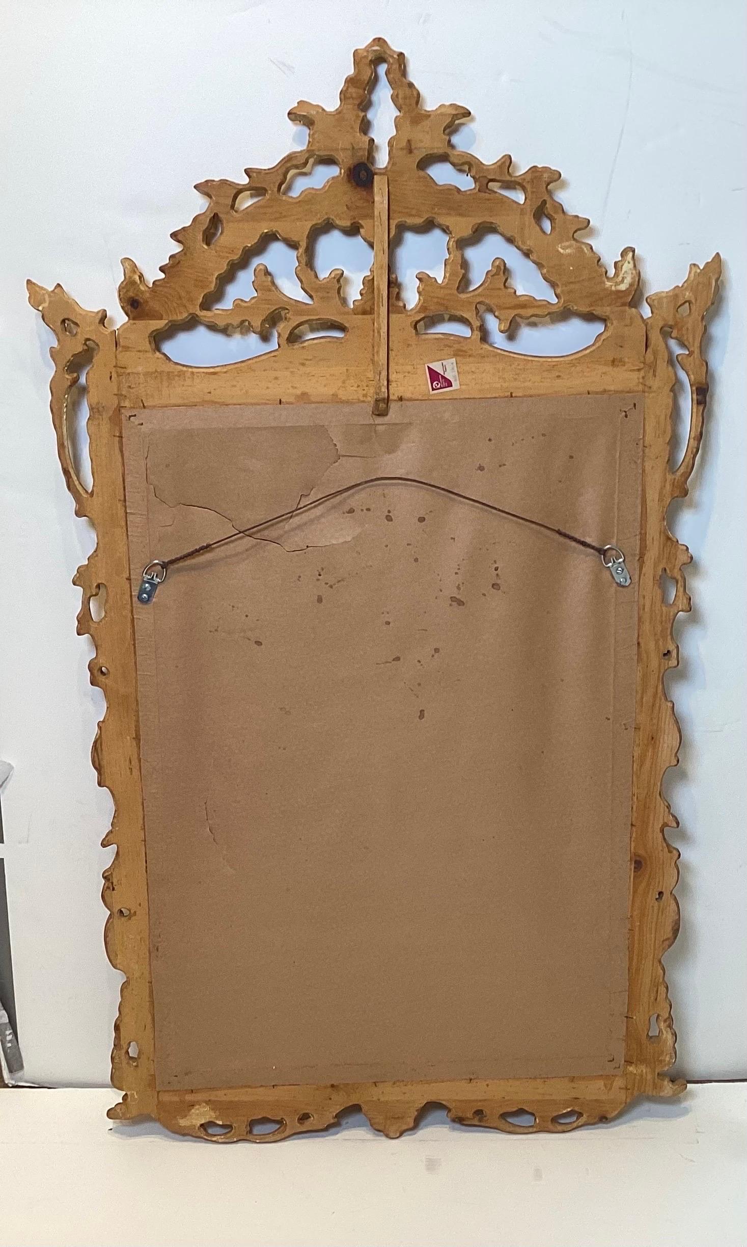 Louis XVI Style Gilt Wood Carved Mirror 3