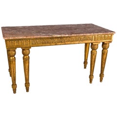 Louis XVI Style Gilt-Wood Console Table