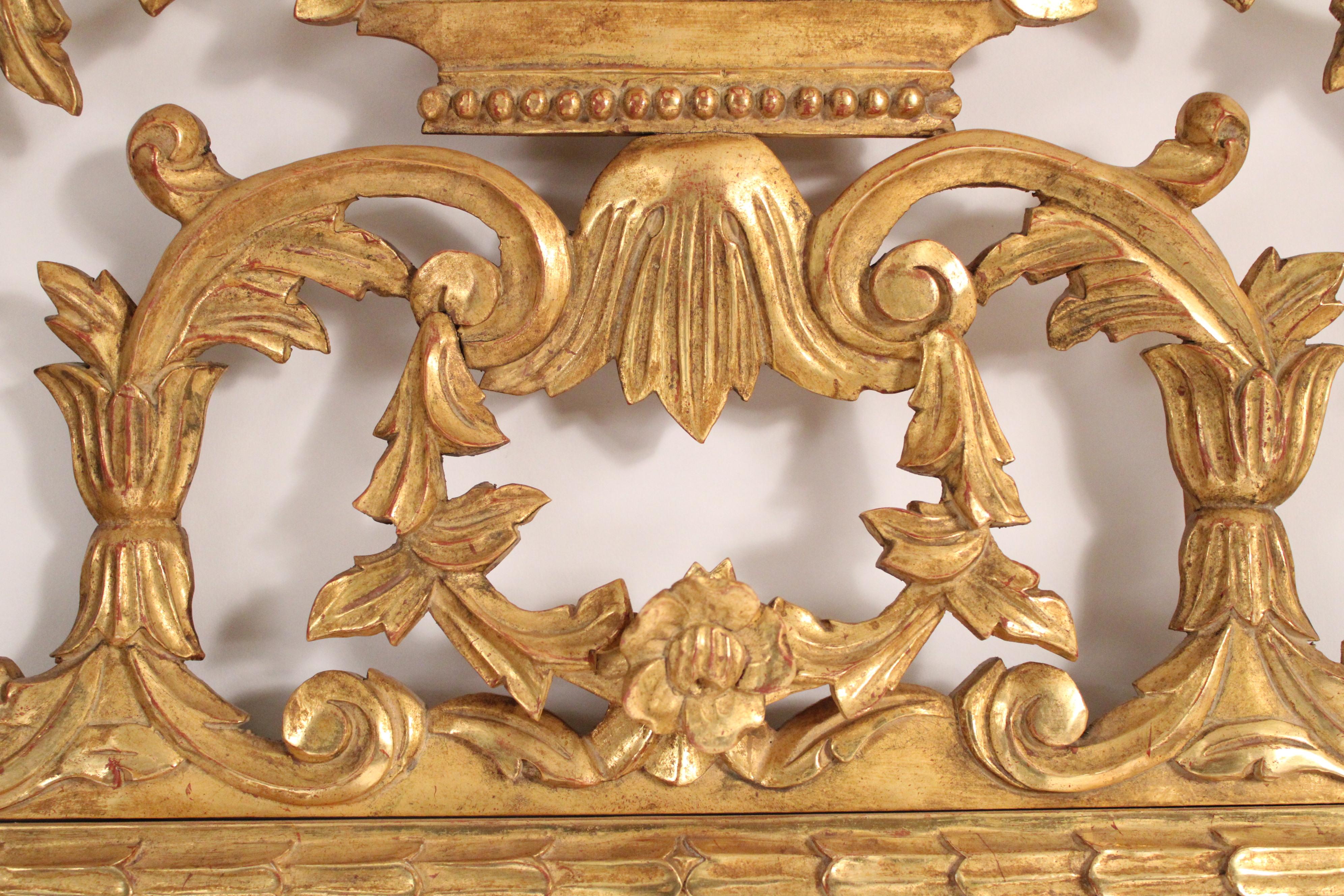 Louis XVI Style Gilt Wood Mirror For Sale 1