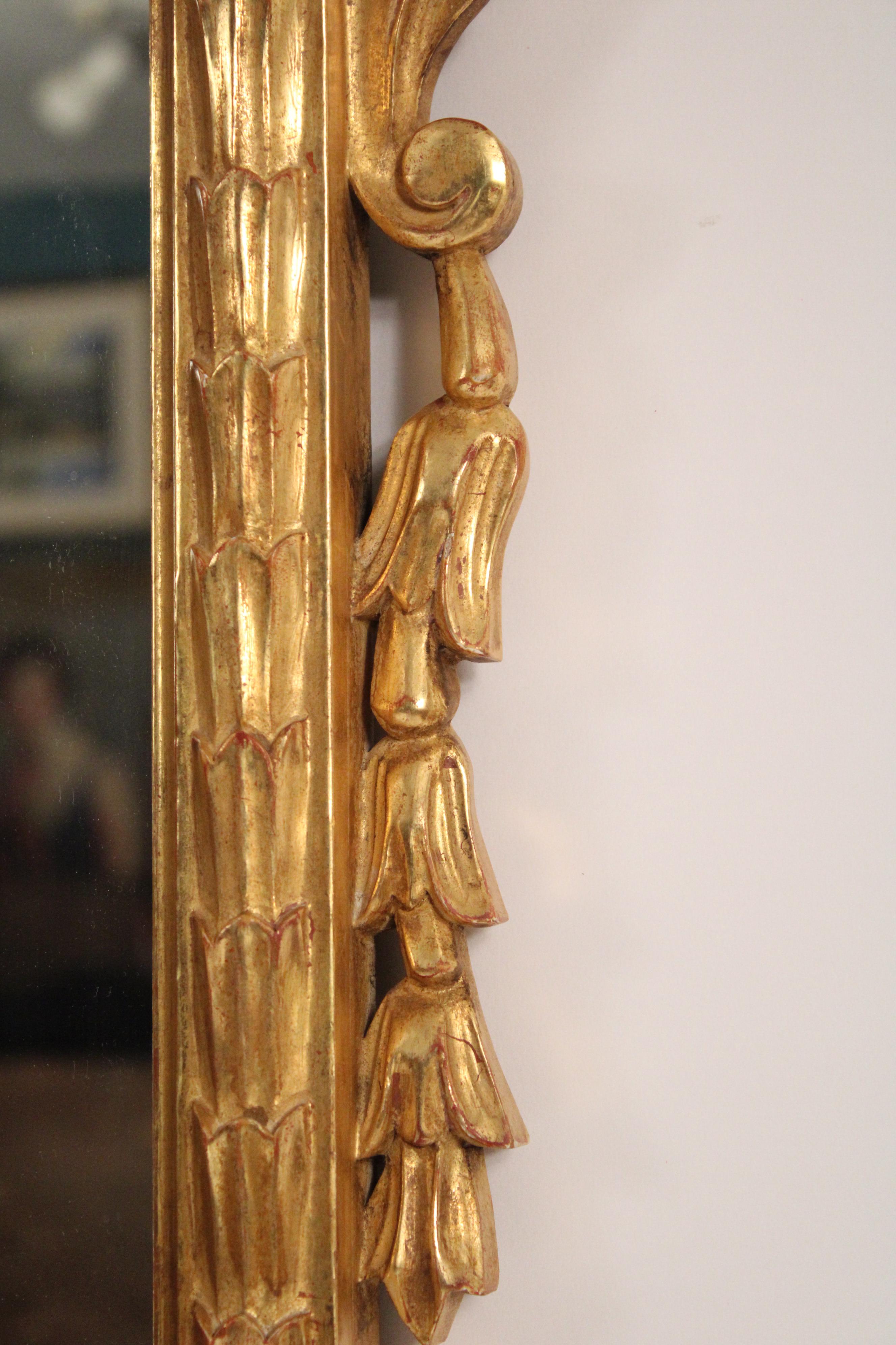 Louis XVI Style Gilt Wood Mirror For Sale 4