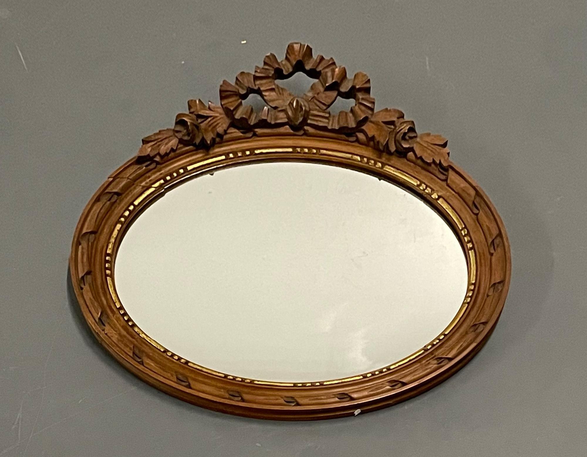 20th Century Louis XVI Style Gilt Wood Wall or Console Mirror For Sale
