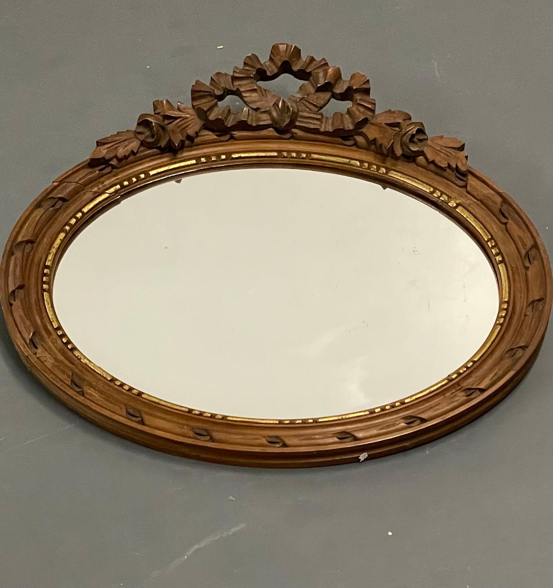 Louis XVI Style Gilt Wood Wall or Console Mirror For Sale 1