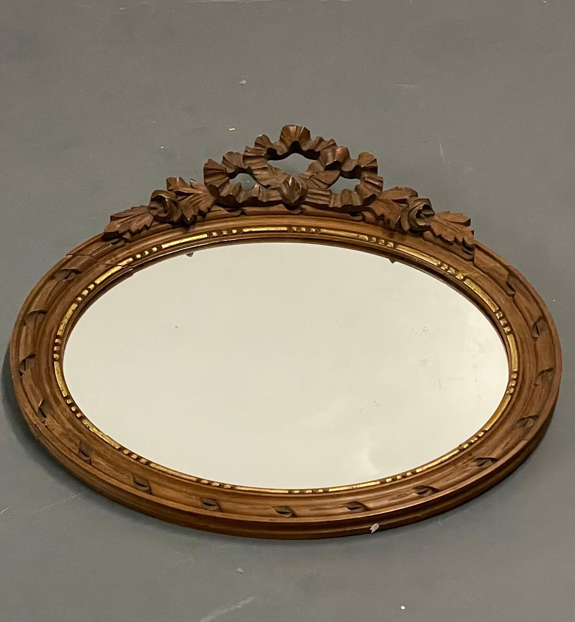 Louis XVI Style Gilt Wood Wall or Console Mirror For Sale 2