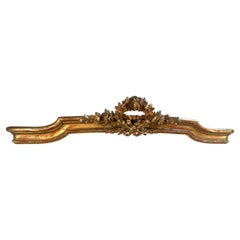 Louis XVI Style Giltwood Architectural Element Mounted as Corona or Canopy