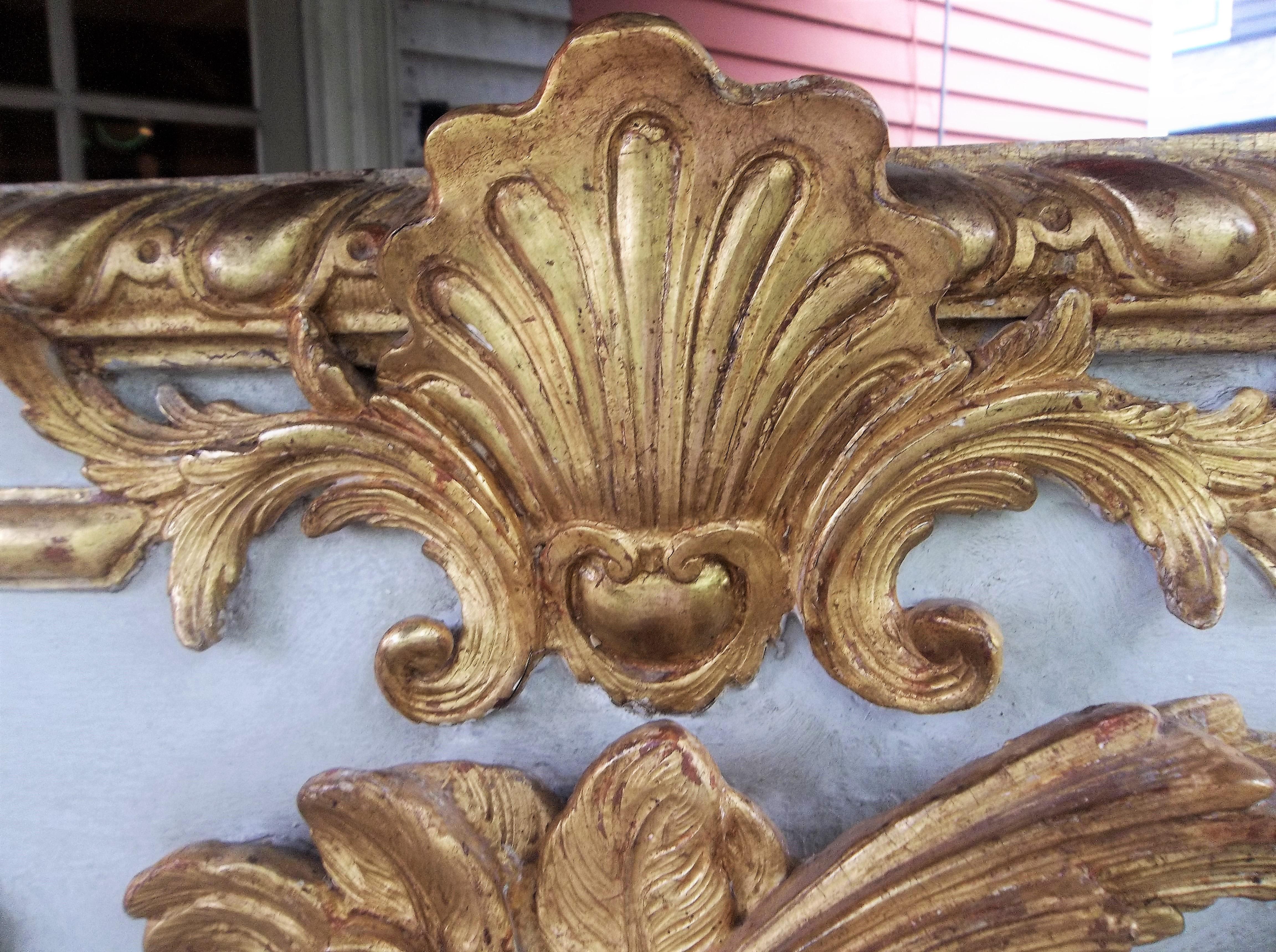 Louis XVI Style Giltwood Carved Trumeau Boiserie Fragment with Trophy 4