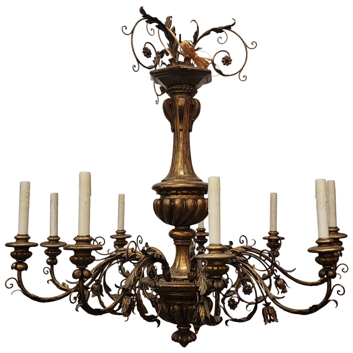 Louis XVI Style Giltwood Chandelier