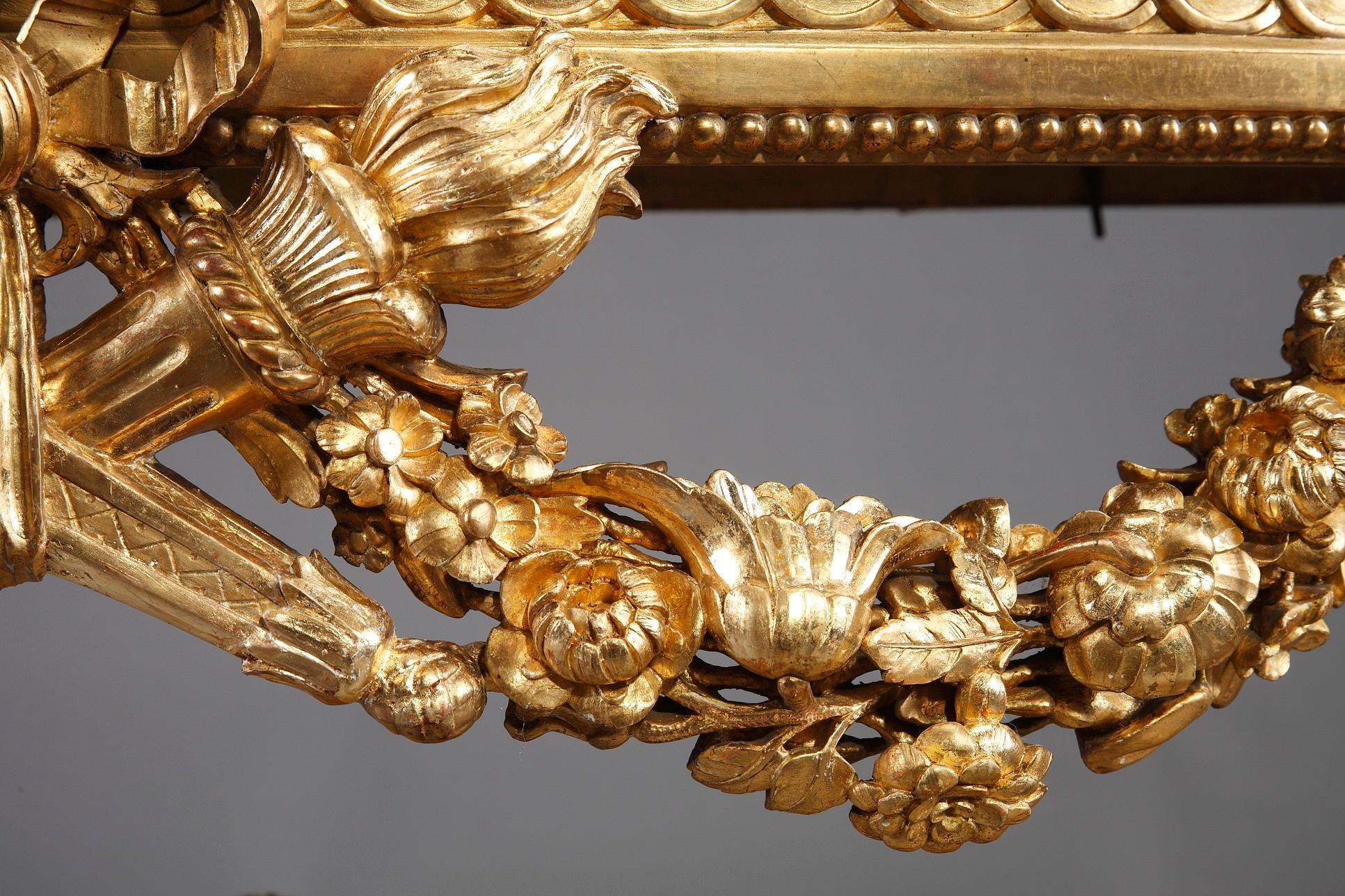 Louis XVI-Style Giltwood Console Table, circa 1860 4