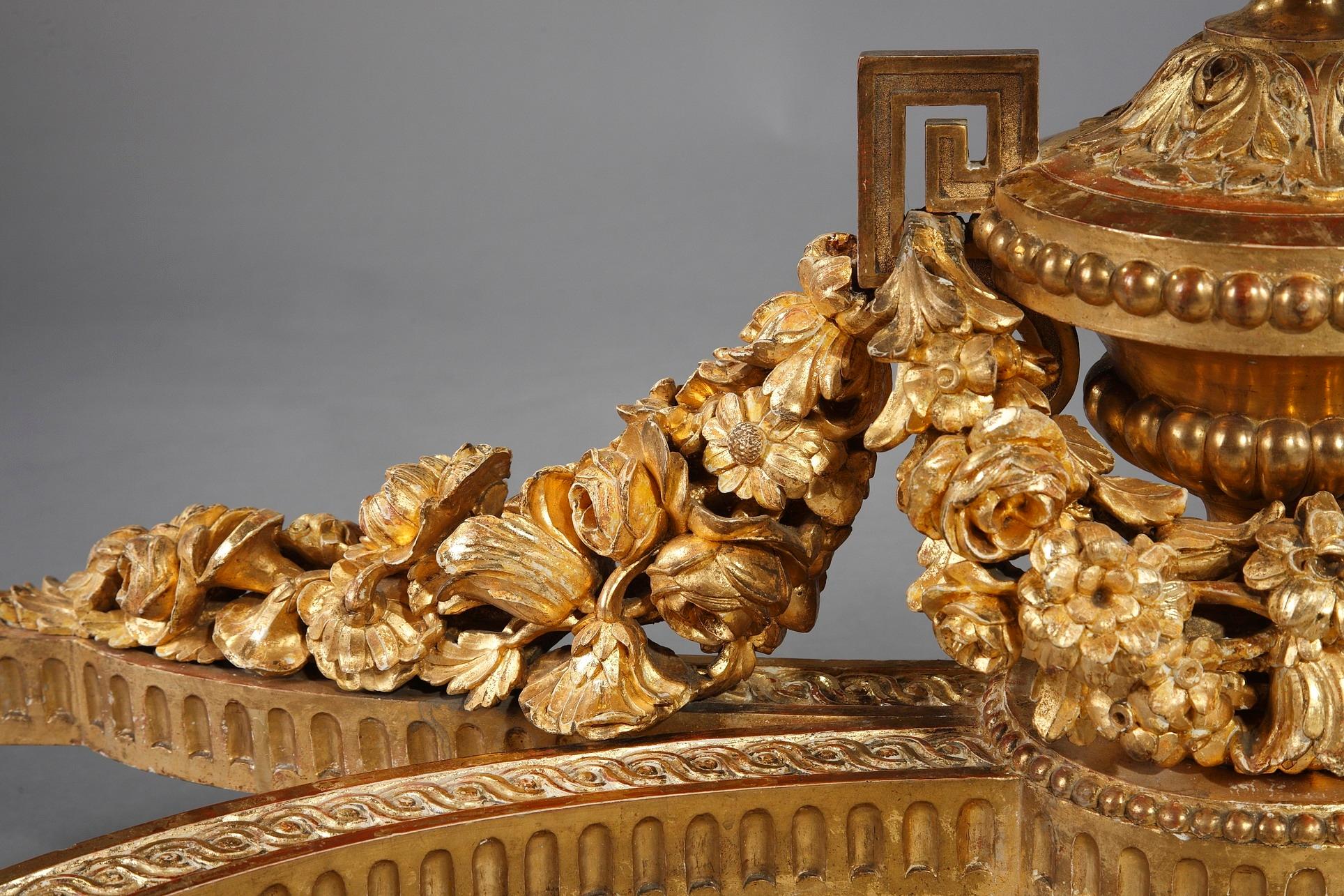 Louis XVI-Style Giltwood Console Table, circa 1860 5