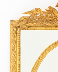 Louis XVI Style Giltwood Framed Cushion Mirror