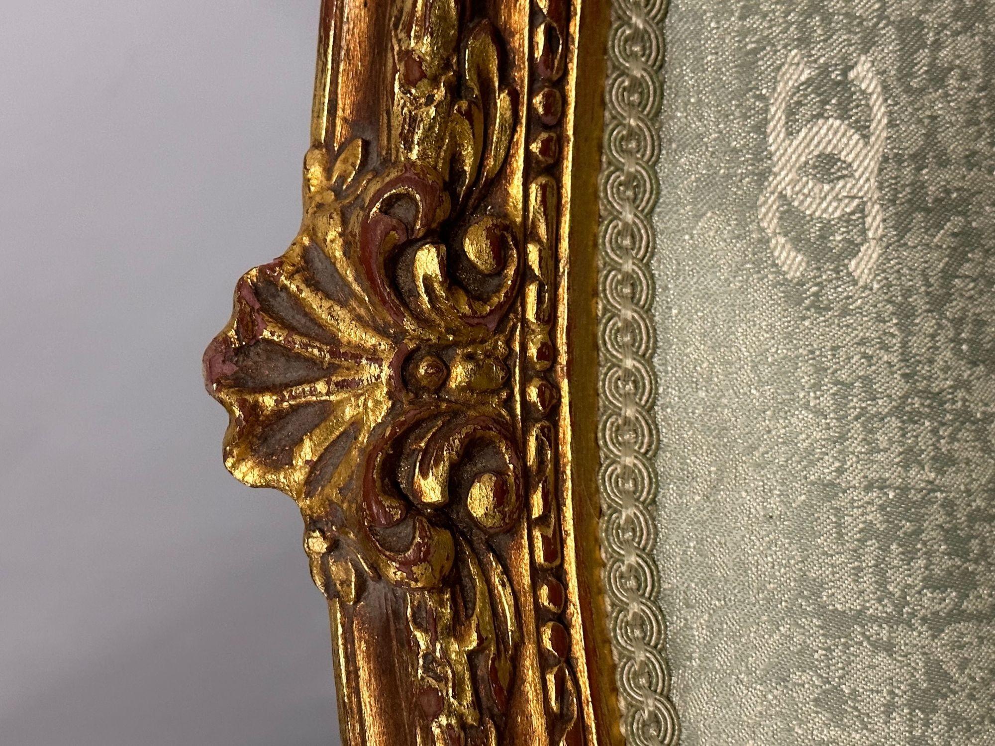 Louis XVI Style Giltwood Hand Carved Side / Accent Chair, Chanel Fabric, 19th C. 4