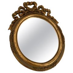 Louis XVI Style Giltwood Oval Mirror