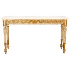 Louis XVI Style Giltwood Painted Console