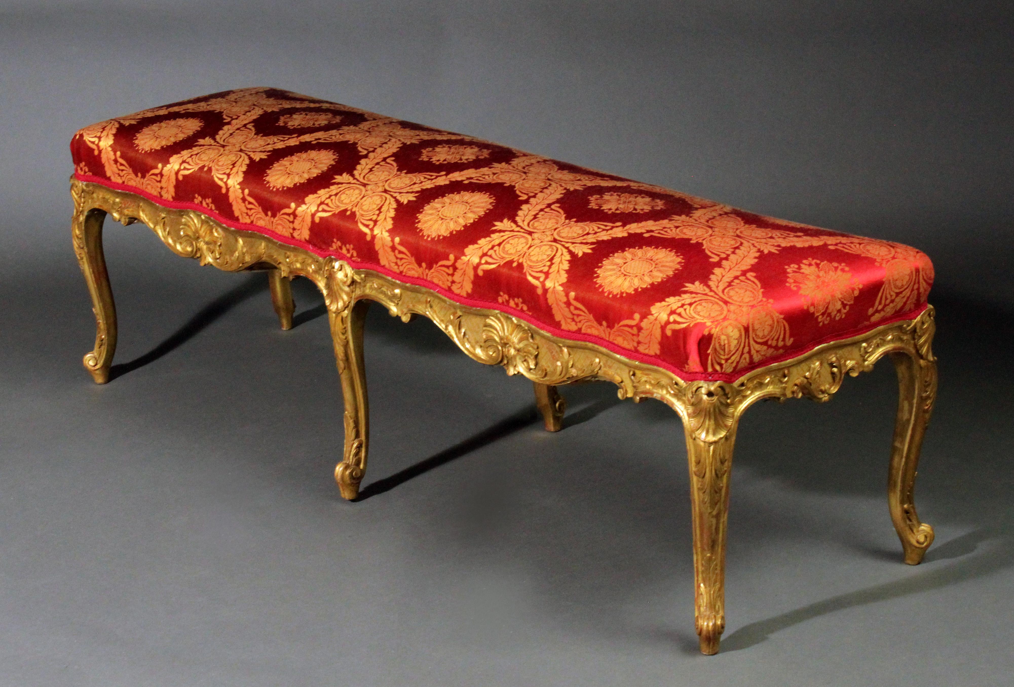 French Louis XVI Style Giltwood Stool For Sale