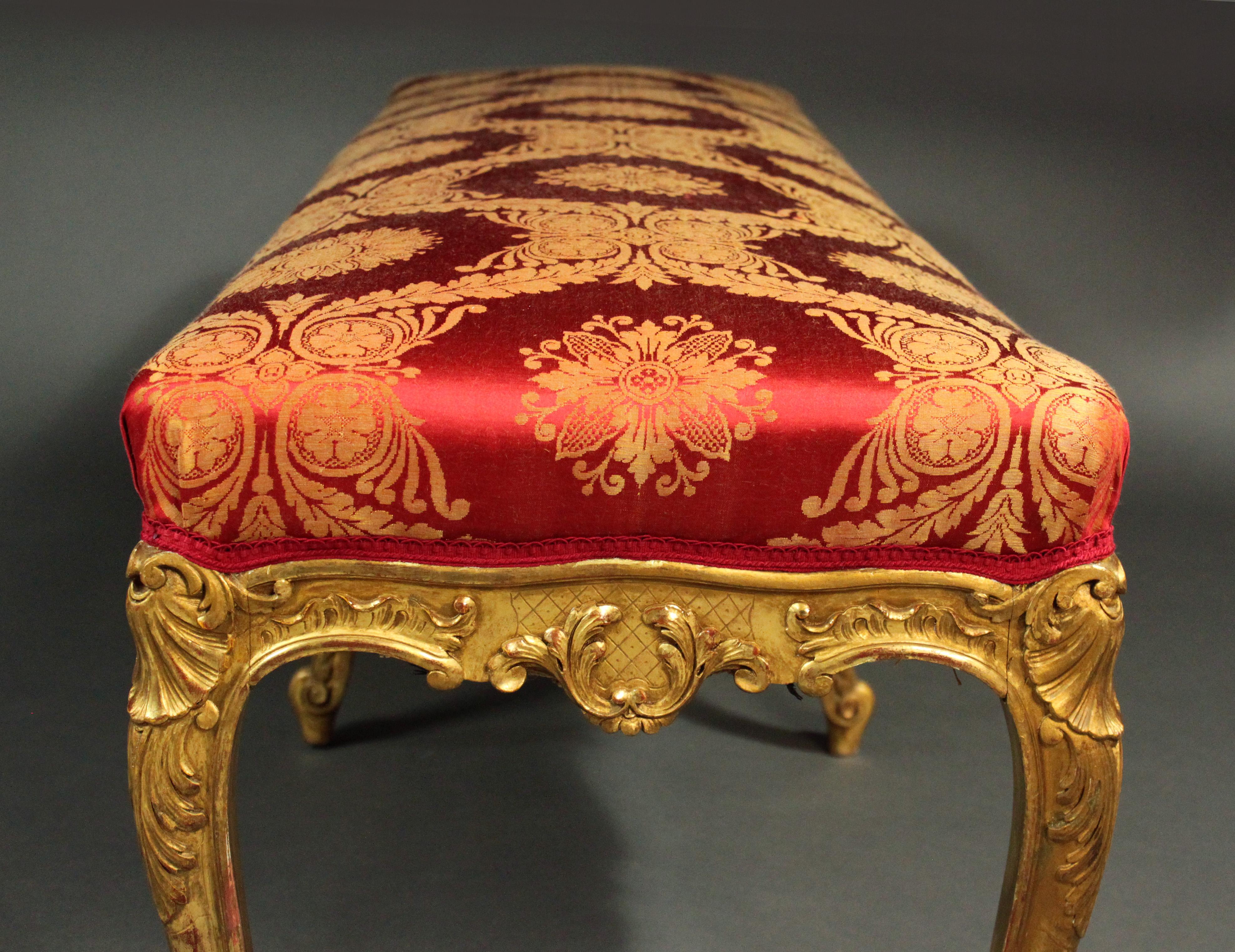 Louis XVI Style Giltwood Stool For Sale 2