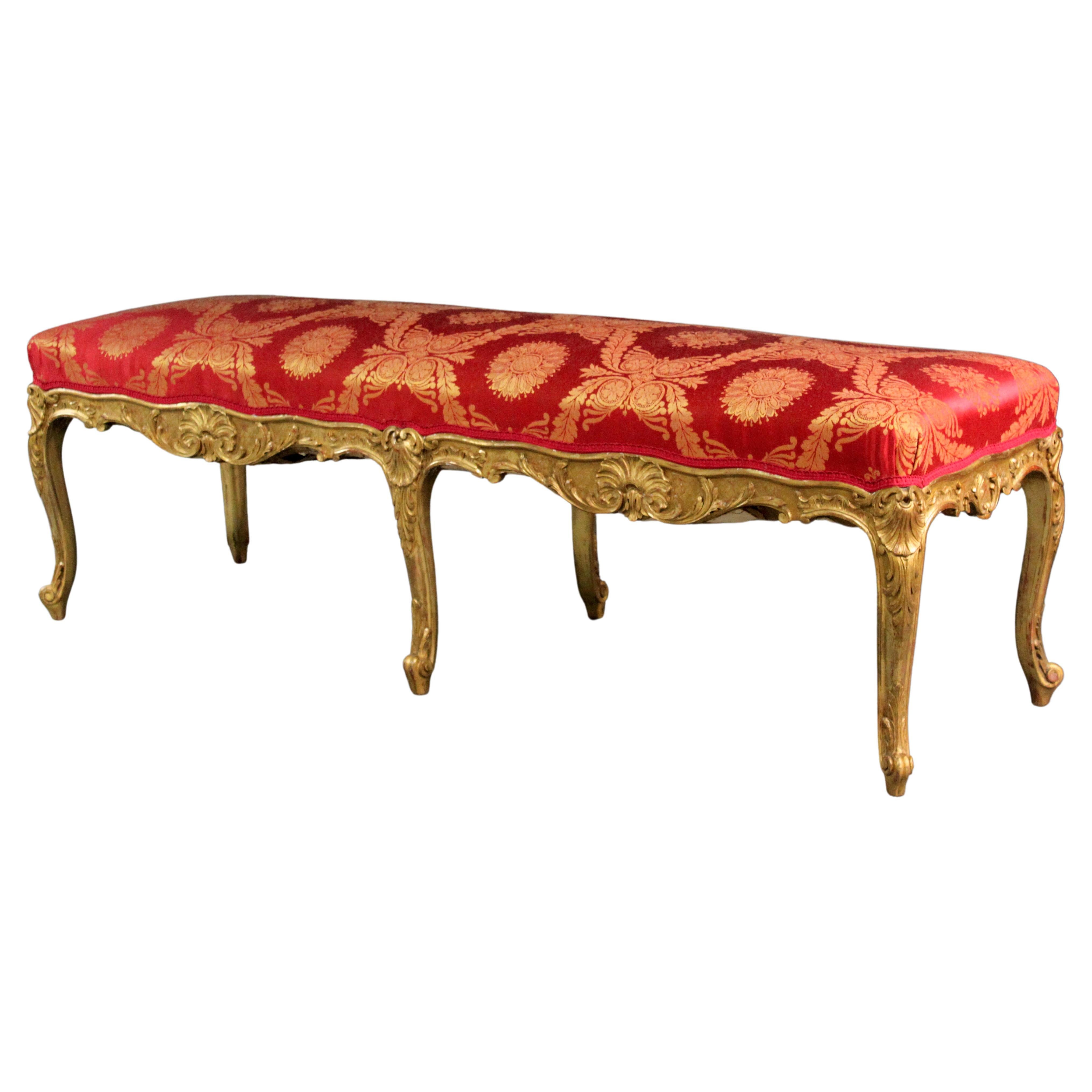 Louis XVI Style Giltwood Stool For Sale