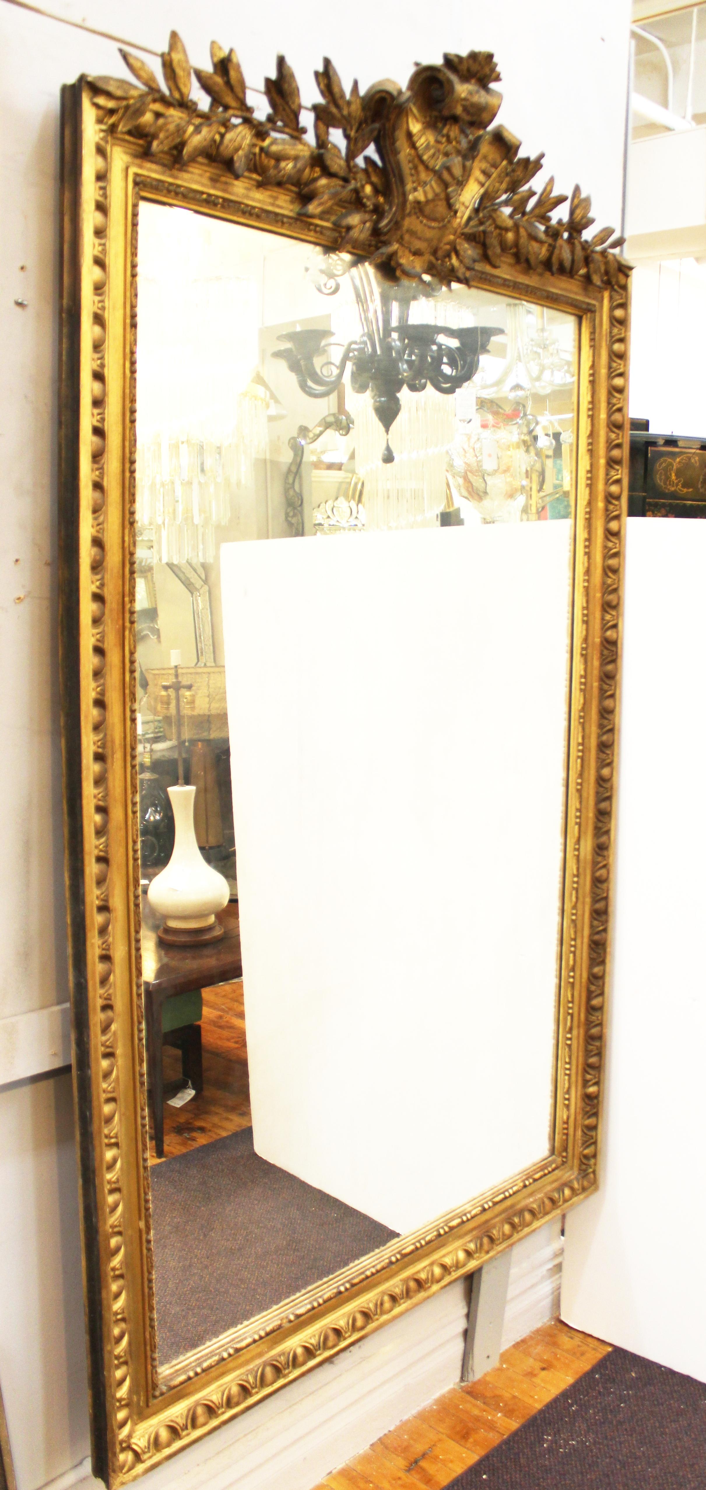 Louis XVI Style Giltwood Wall Mirror 7