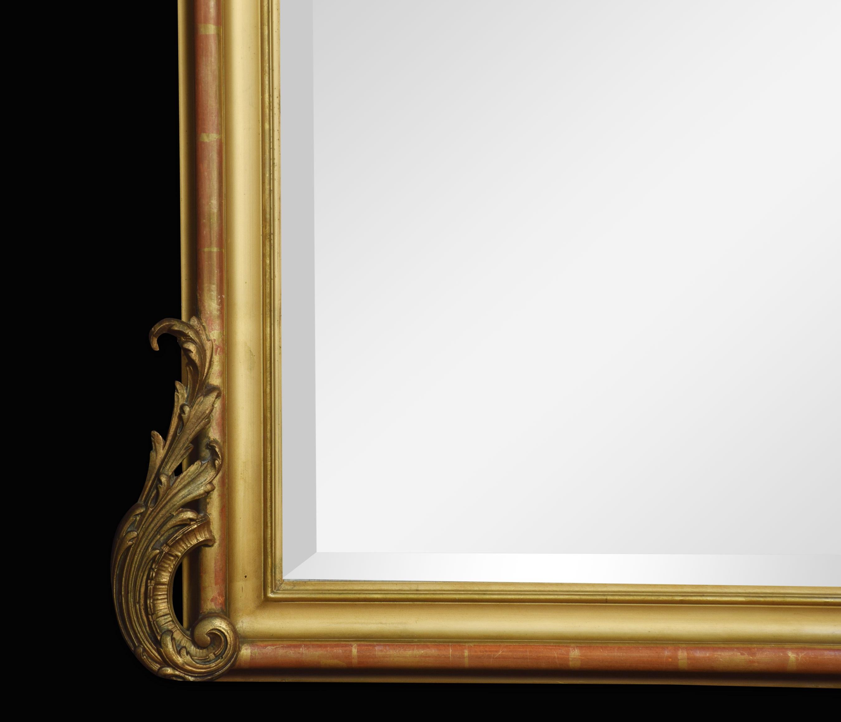 French Louis XVI Style Giltwood Wall Mirror