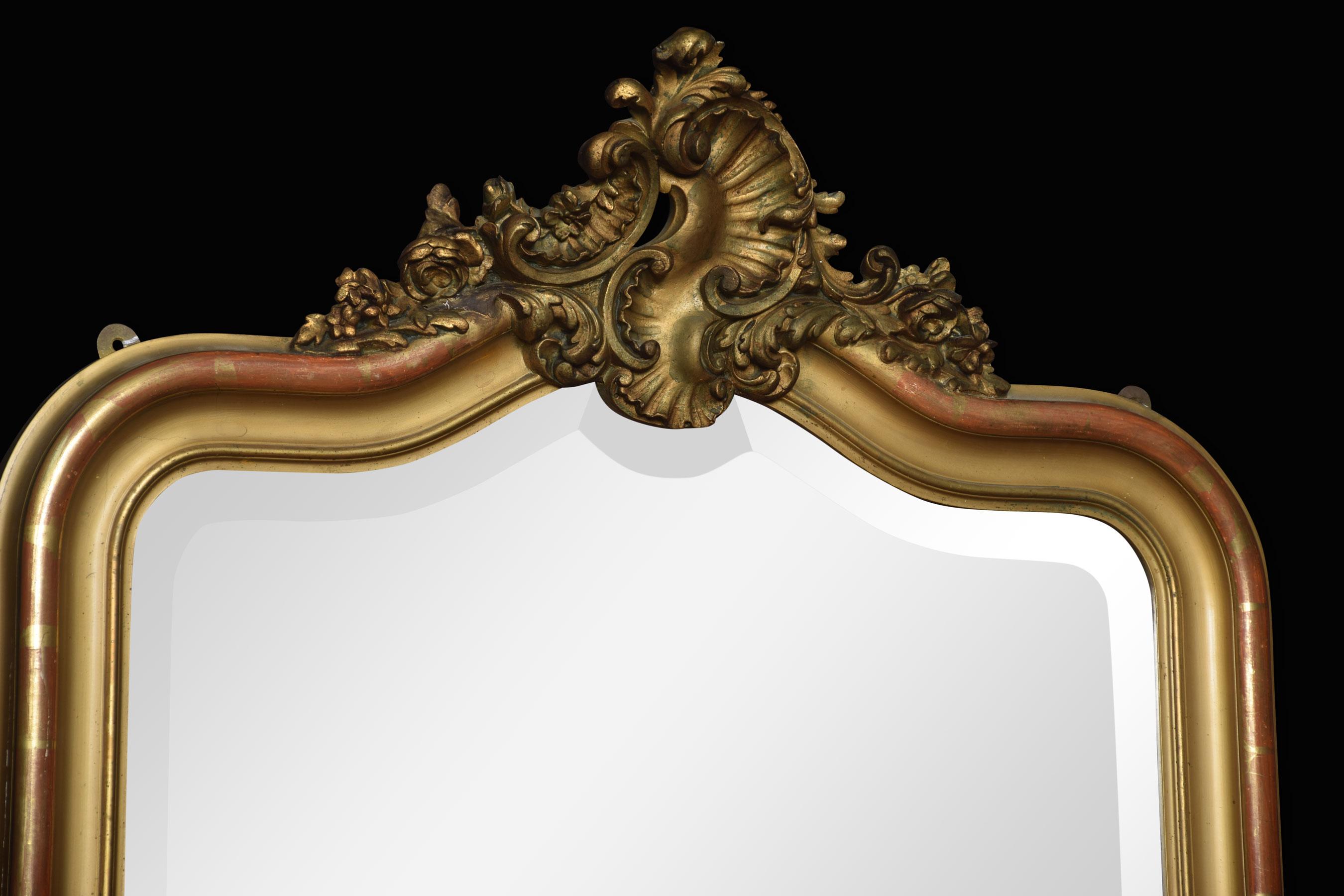 20th Century Louis XVI Style Giltwood Wall Mirror