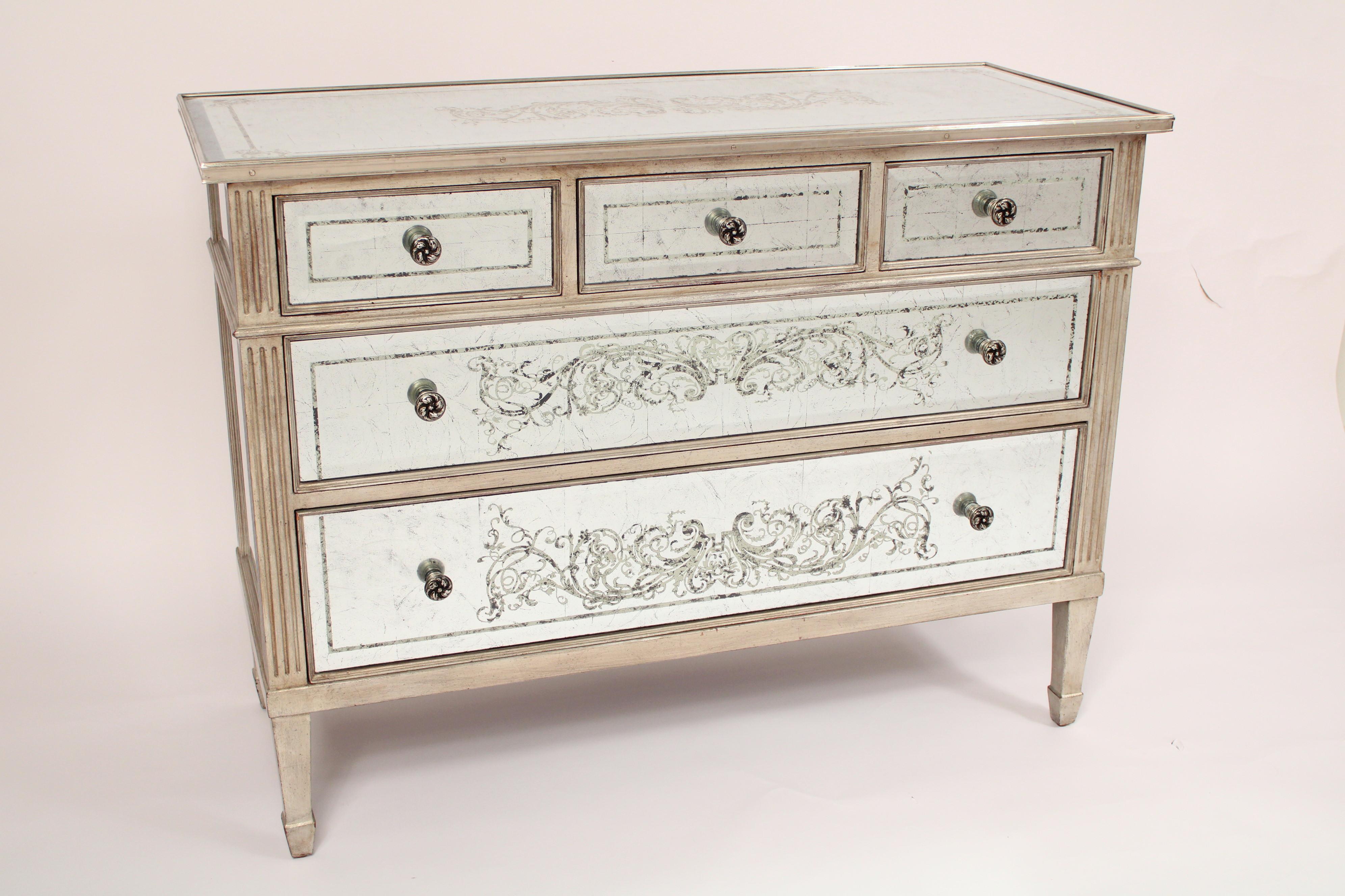 Unknown Louis XVI style Mirror Clad Chest of Drawers For Sale