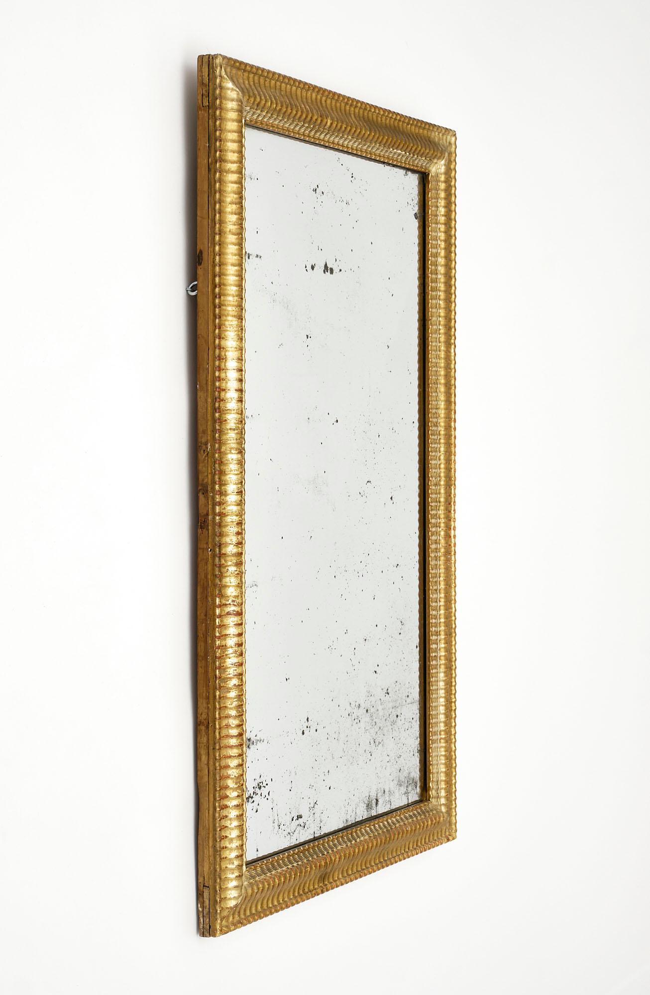 Louis XVI Style Gold Leaf Mirror 1