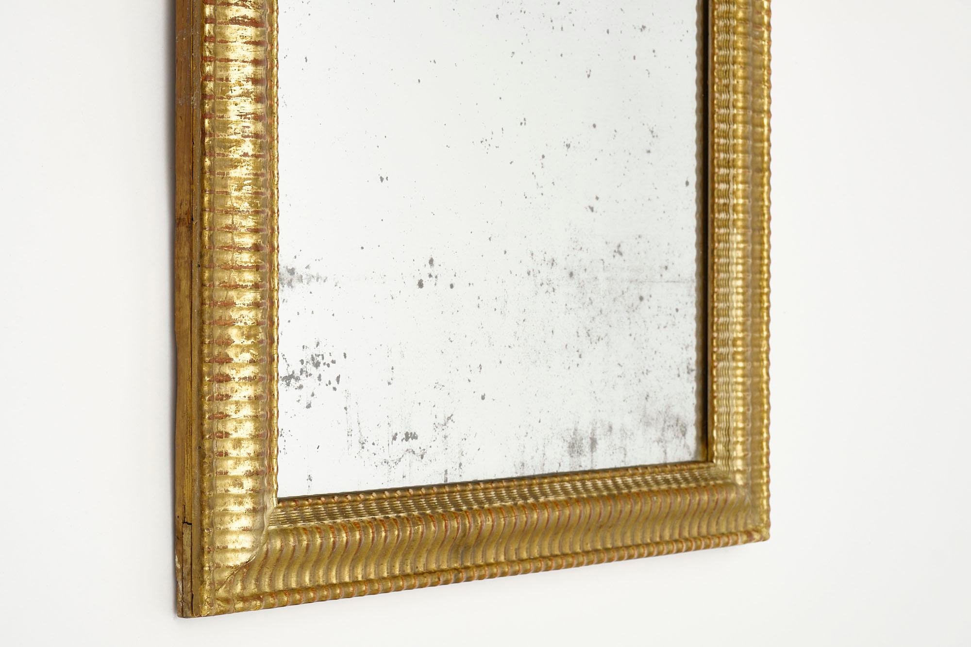 Louis XVI Style Gold Leaf Mirror 2