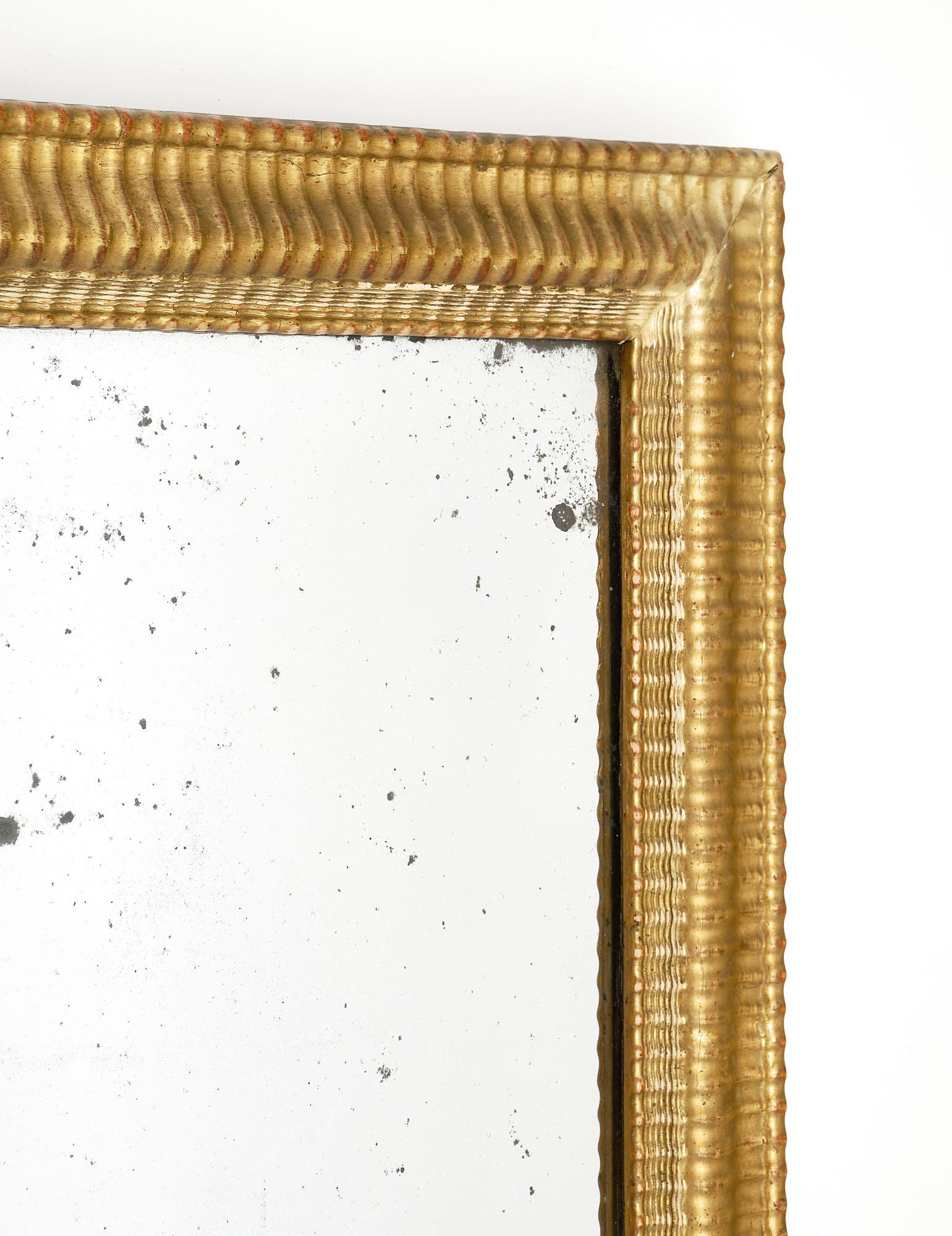 Louis XVI Style Gold Leaf Mirror 3