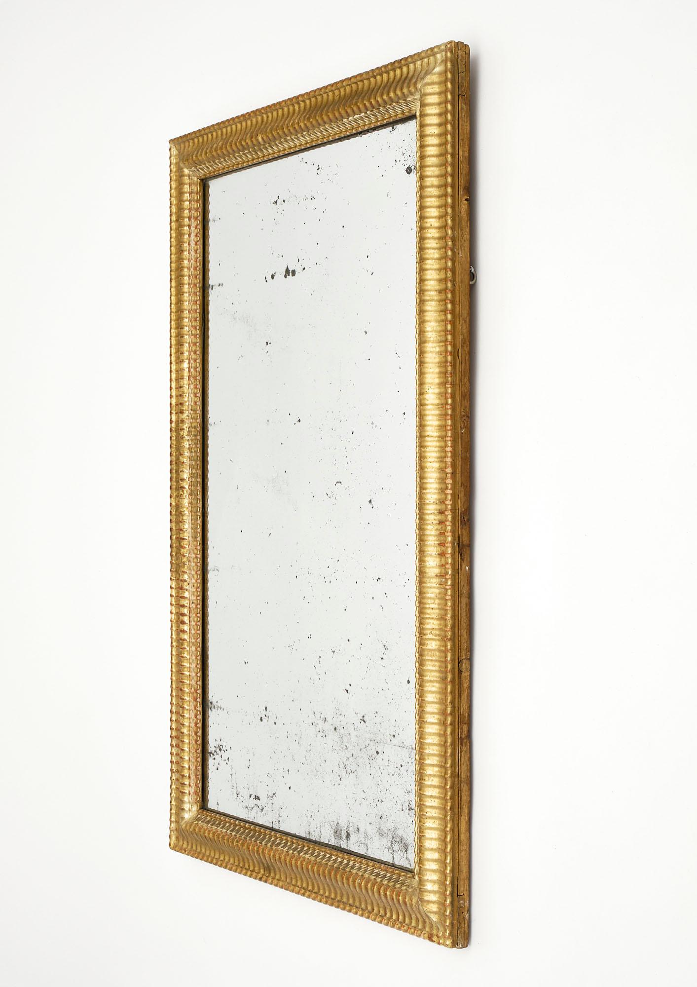 Louis XVI Style Gold Leaf Mirror 4