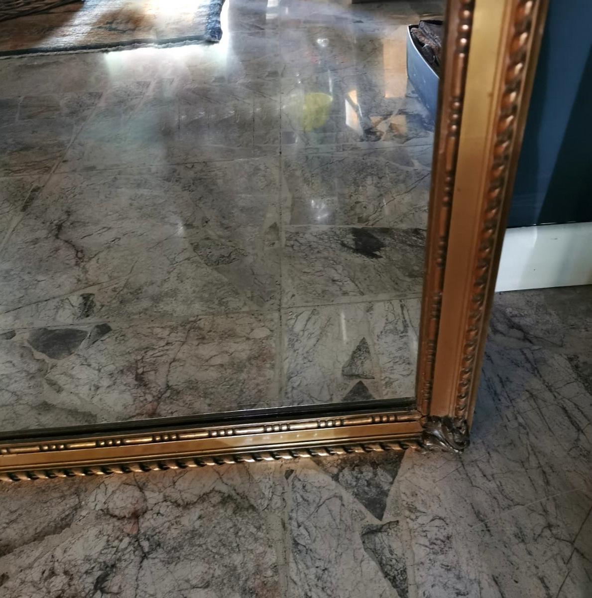 Louis XVI Style Gold Leaf Wood Mirror, France, 1870-1880 In Good Condition In Prato, Tuscany