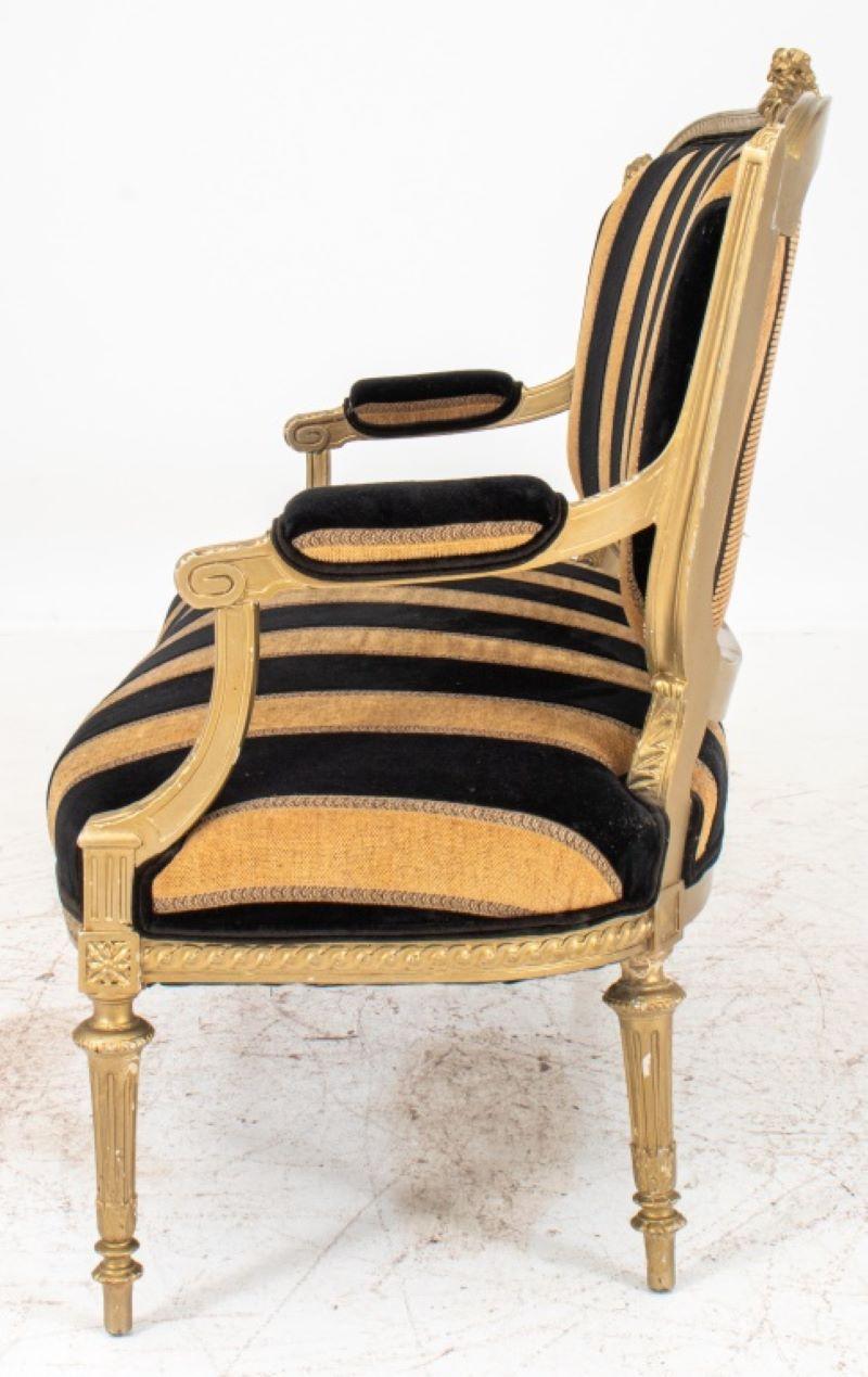 gold settee