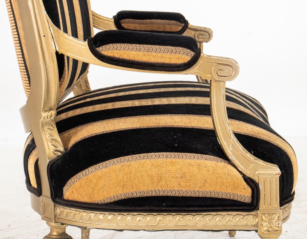Louis XVI Style Gold-Painted Settee In Good Condition In New York, NY
