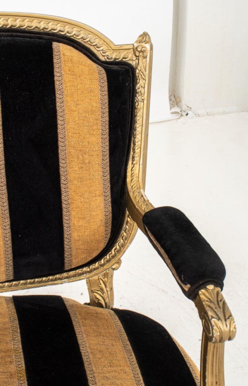 Louis XVI Style Gold-Painted Settee 2