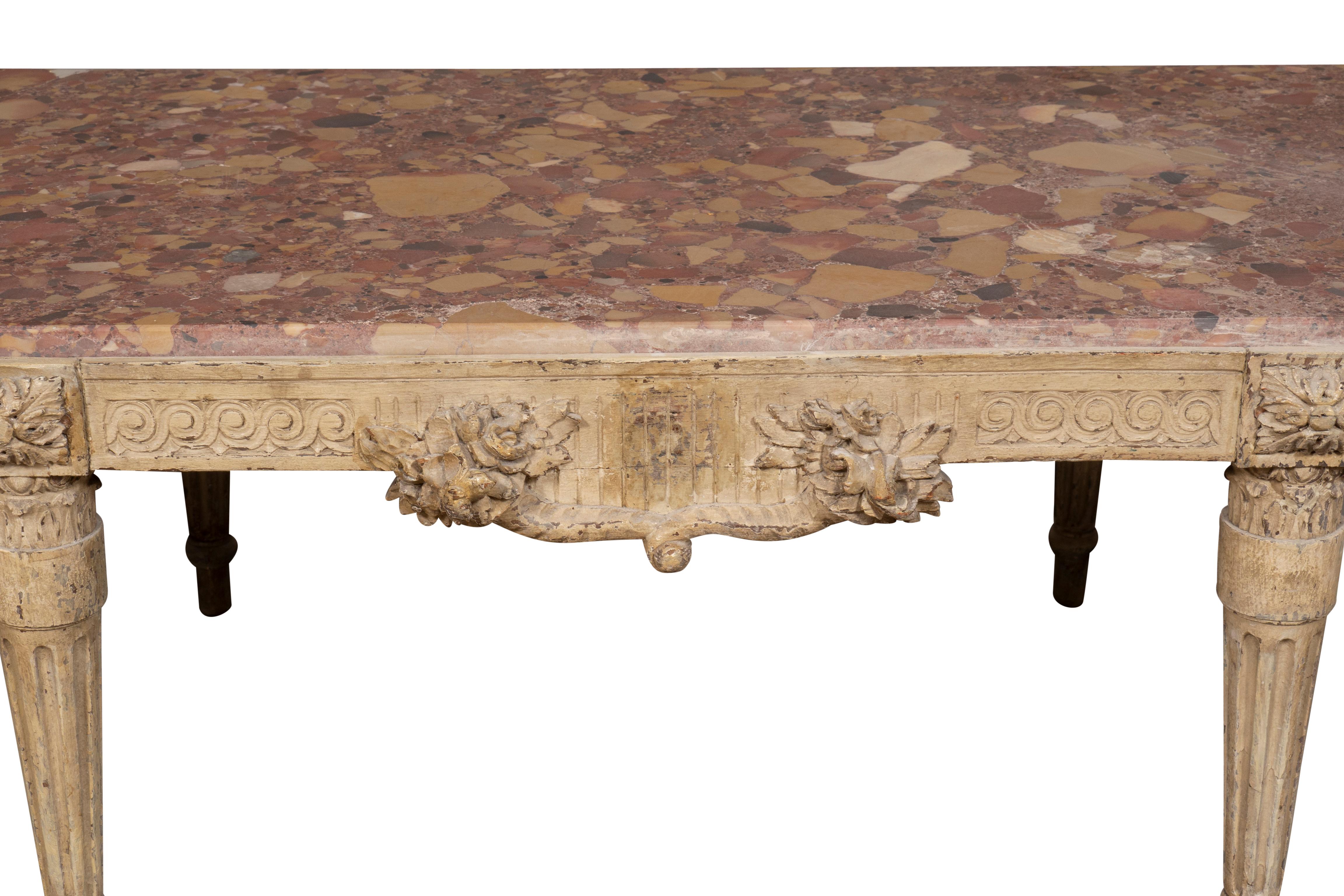 Louis XVI Style Gray Painted Coffee Table For Sale 13