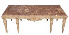 Louis XVI Style Gray Painted Coffee Table