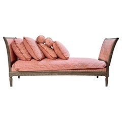 Louis XVI Style Gray Painted Daybed/Chaise Lounge, 19th Century