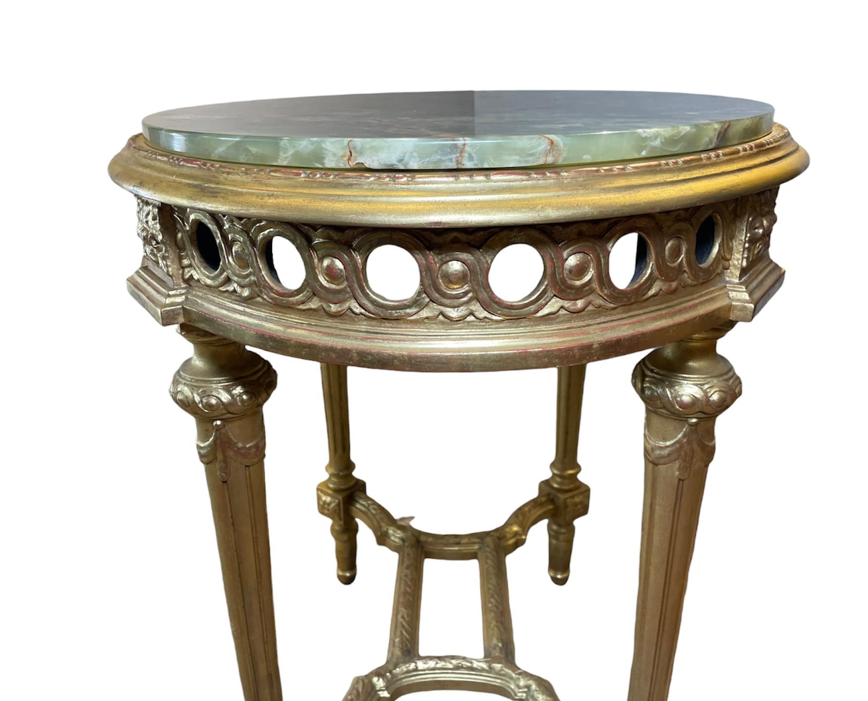 center table with onyx top