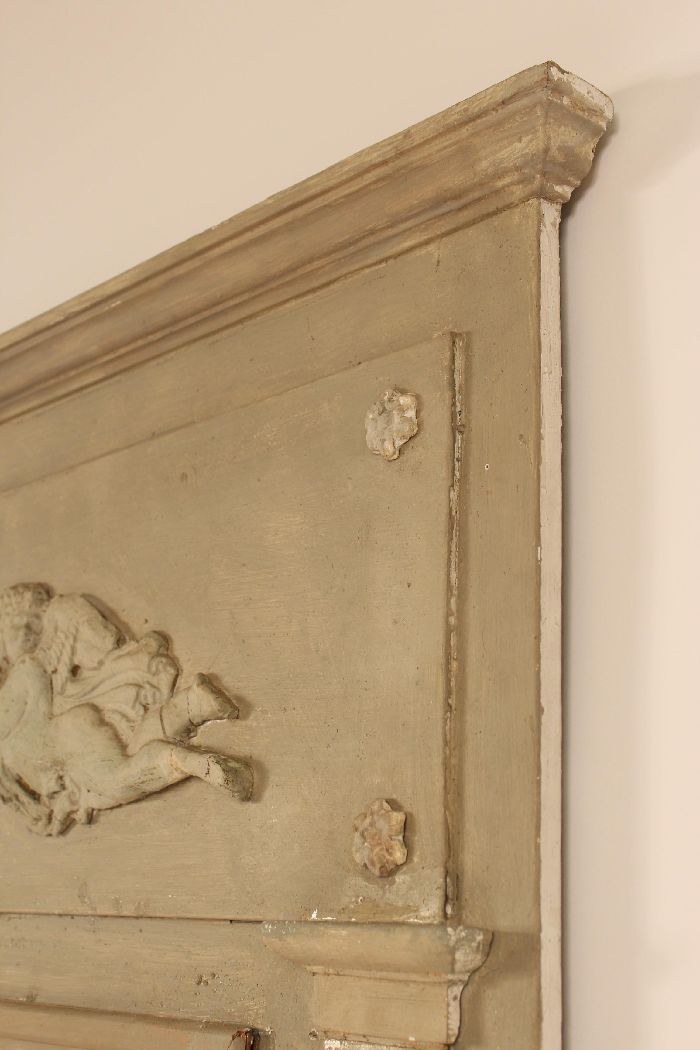 Louis XVI Style Grisaille Painted Mirror 2