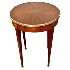 Louis XVI Style Gueridon Table with Marquetry Inlaid